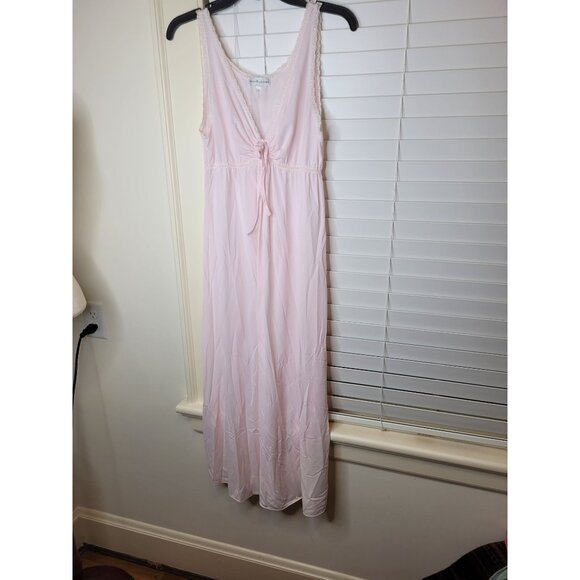 VTG Miss Elaine Pink Lace Trimmed Nightgown S SEXY Slip dress Sheer Lingerie - Picture 6 of 7